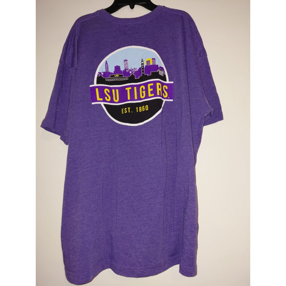 Louisiana State LSU Tigers Upscape Apparel XXL T-Shirt Purple Short Sleeve NCAA - Picture 4 of 4